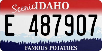 ID license plate E487907