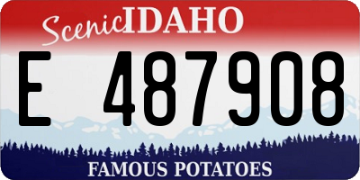 ID license plate E487908