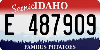 ID license plate E487909