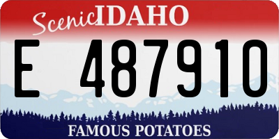 ID license plate E487910