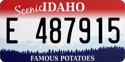ID license plate E487915