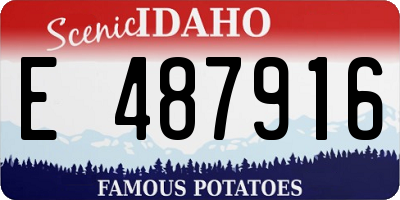 ID license plate E487916