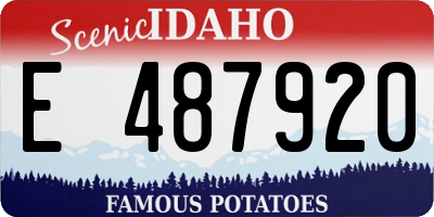 ID license plate E487920