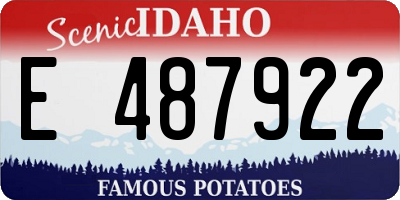 ID license plate E487922