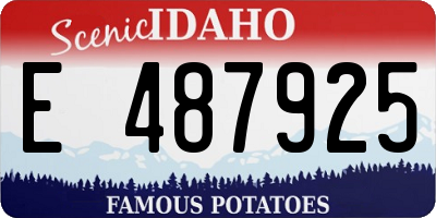 ID license plate E487925