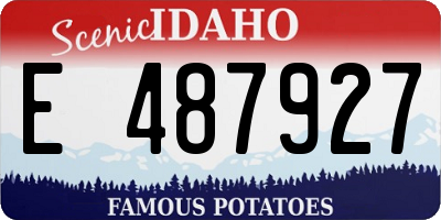 ID license plate E487927
