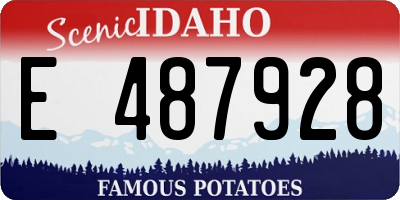 ID license plate E487928