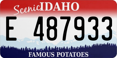 ID license plate E487933