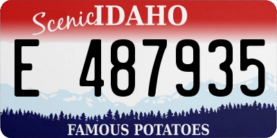 ID license plate E487935