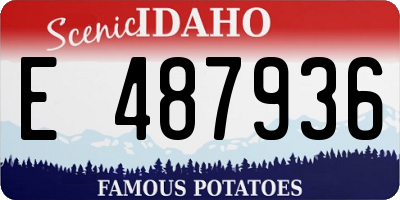 ID license plate E487936
