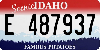ID license plate E487937