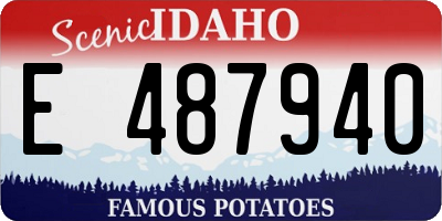 ID license plate E487940