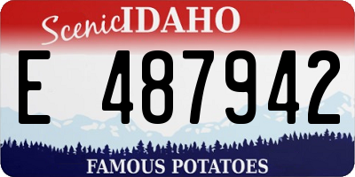 ID license plate E487942