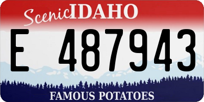 ID license plate E487943