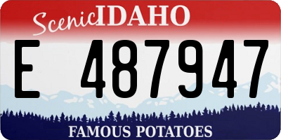 ID license plate E487947