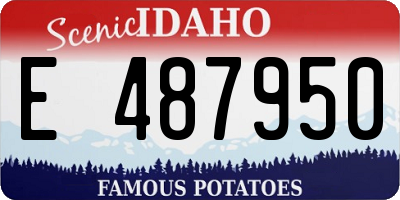 ID license plate E487950
