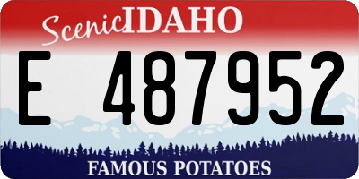 ID license plate E487952