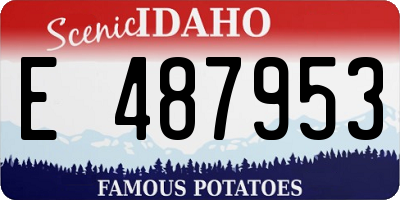 ID license plate E487953