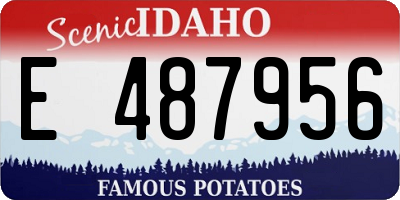 ID license plate E487956