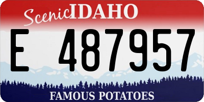 ID license plate E487957