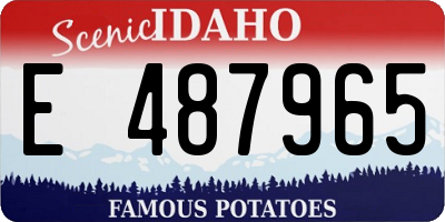 ID license plate E487965