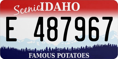 ID license plate E487967