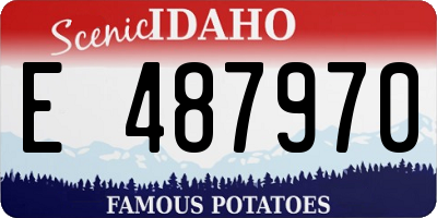 ID license plate E487970