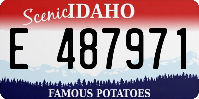 ID license plate E487971