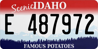 ID license plate E487972