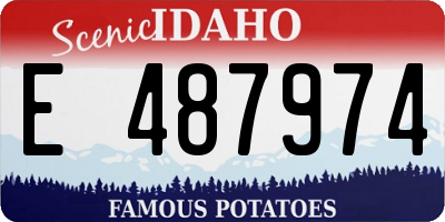 ID license plate E487974