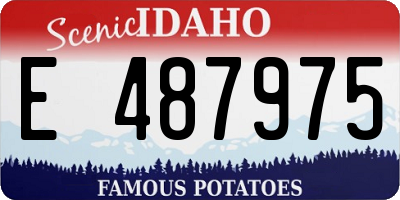 ID license plate E487975
