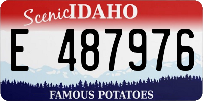 ID license plate E487976