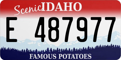 ID license plate E487977