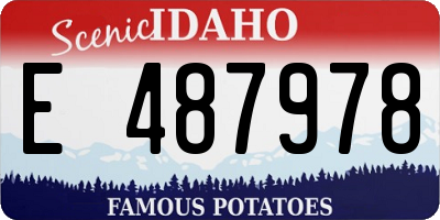 ID license plate E487978