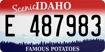 ID license plate E487983