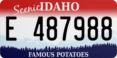 ID license plate E487988
