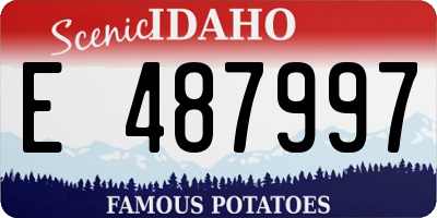 ID license plate E487997