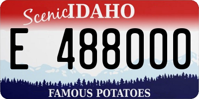 ID license plate E488000