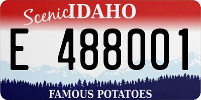 ID license plate E488001