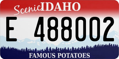 ID license plate E488002
