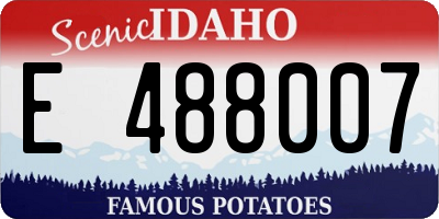 ID license plate E488007