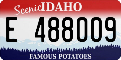 ID license plate E488009