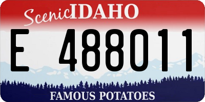 ID license plate E488011