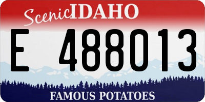 ID license plate E488013