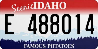 ID license plate E488014