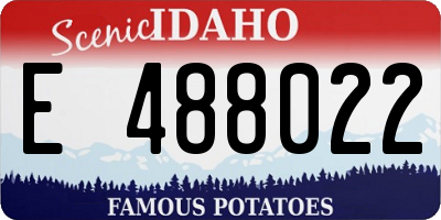 ID license plate E488022