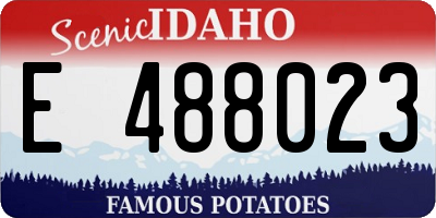 ID license plate E488023