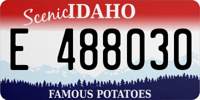 ID license plate E488030