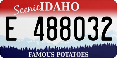 ID license plate E488032