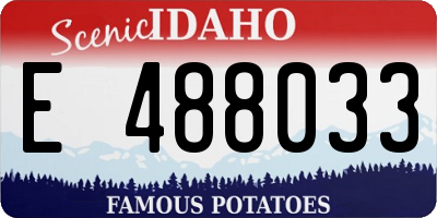 ID license plate E488033